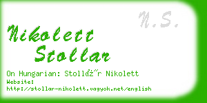 nikolett stollar business card